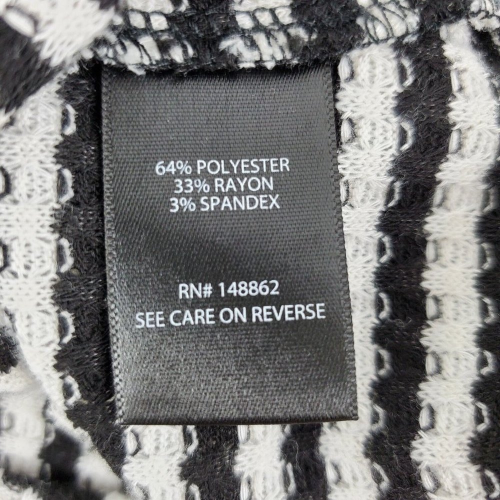 Torrid Womens Waffle Scoop Neck Long Sleeve Tee Black White Size 2=2X #12261696 - Picture 10 of 11